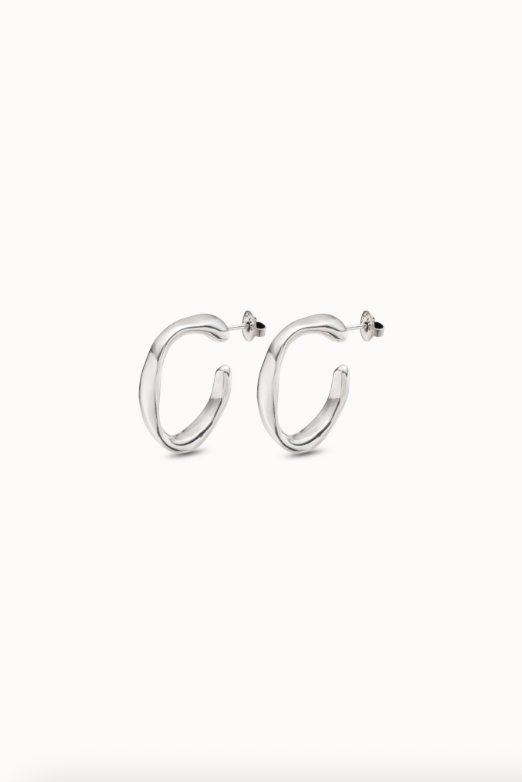 Silver-Plated Small Open Hoop Earrings
