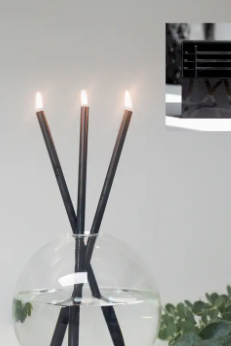 Black Reusable Candle-Candles Only