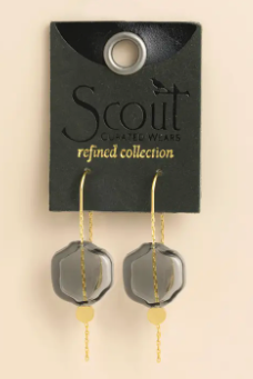 Refined Glass Threader Earring