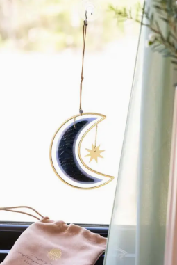 Stained Glass Light Catcher - Moon Star