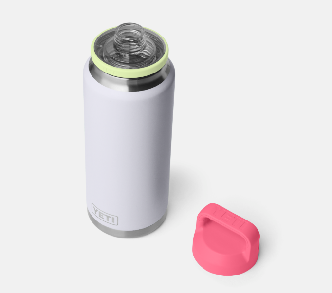 YETI Rambler 36 oz Bottle with Chug Cap - Moon Dust/Pink/Grasshopper