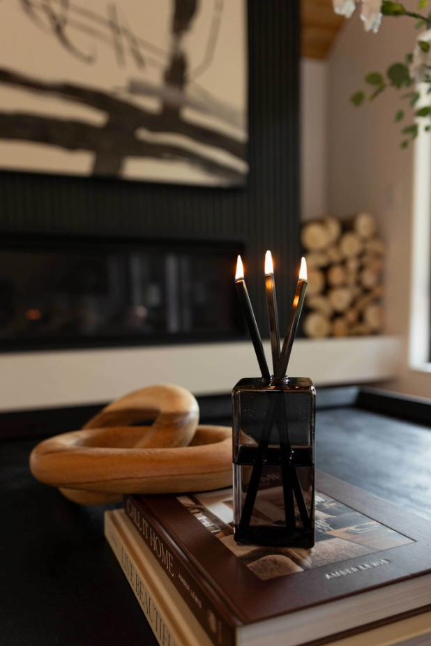 Black Boxy Reusable Candles