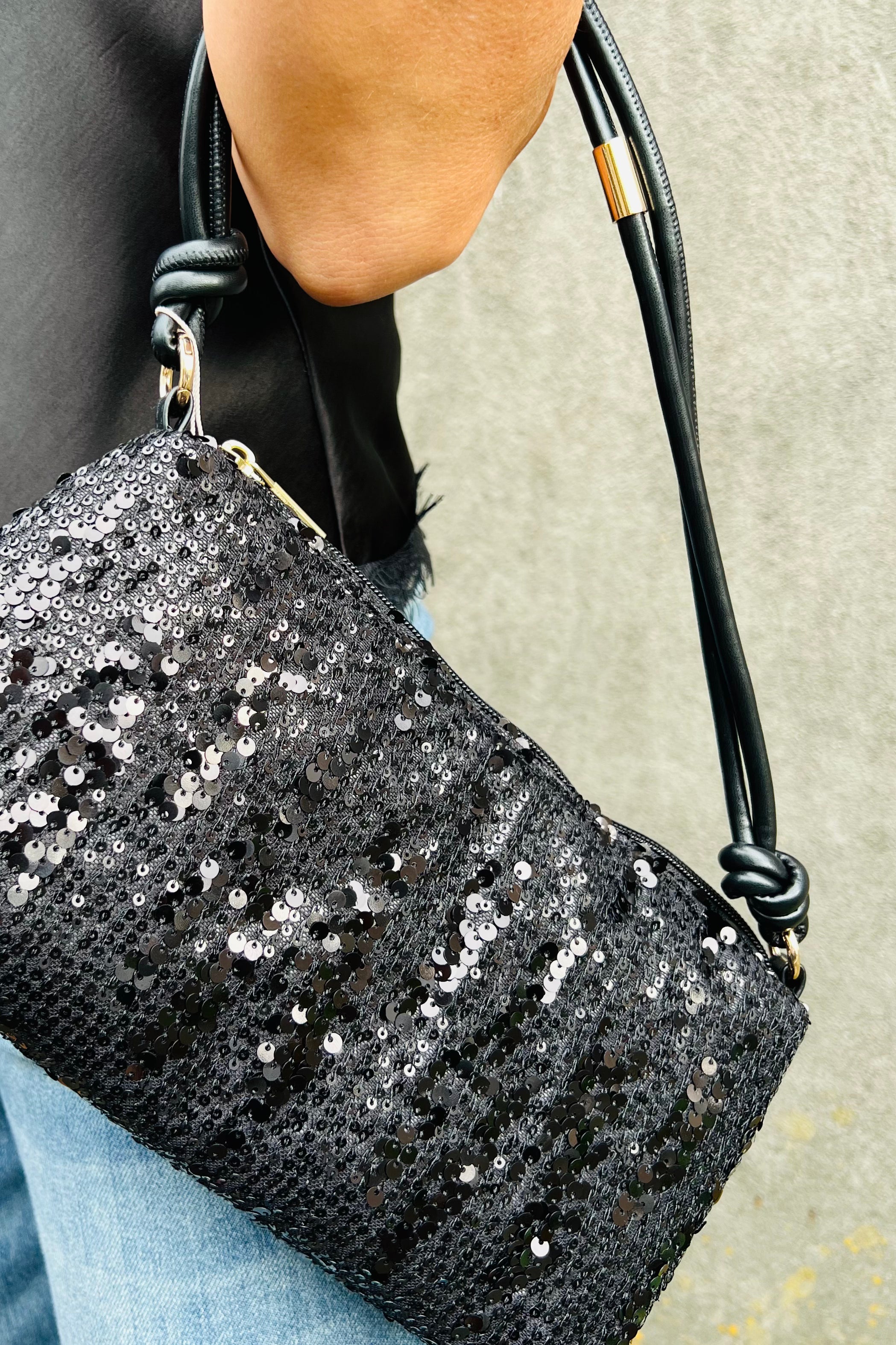 Sequin Bag - Black