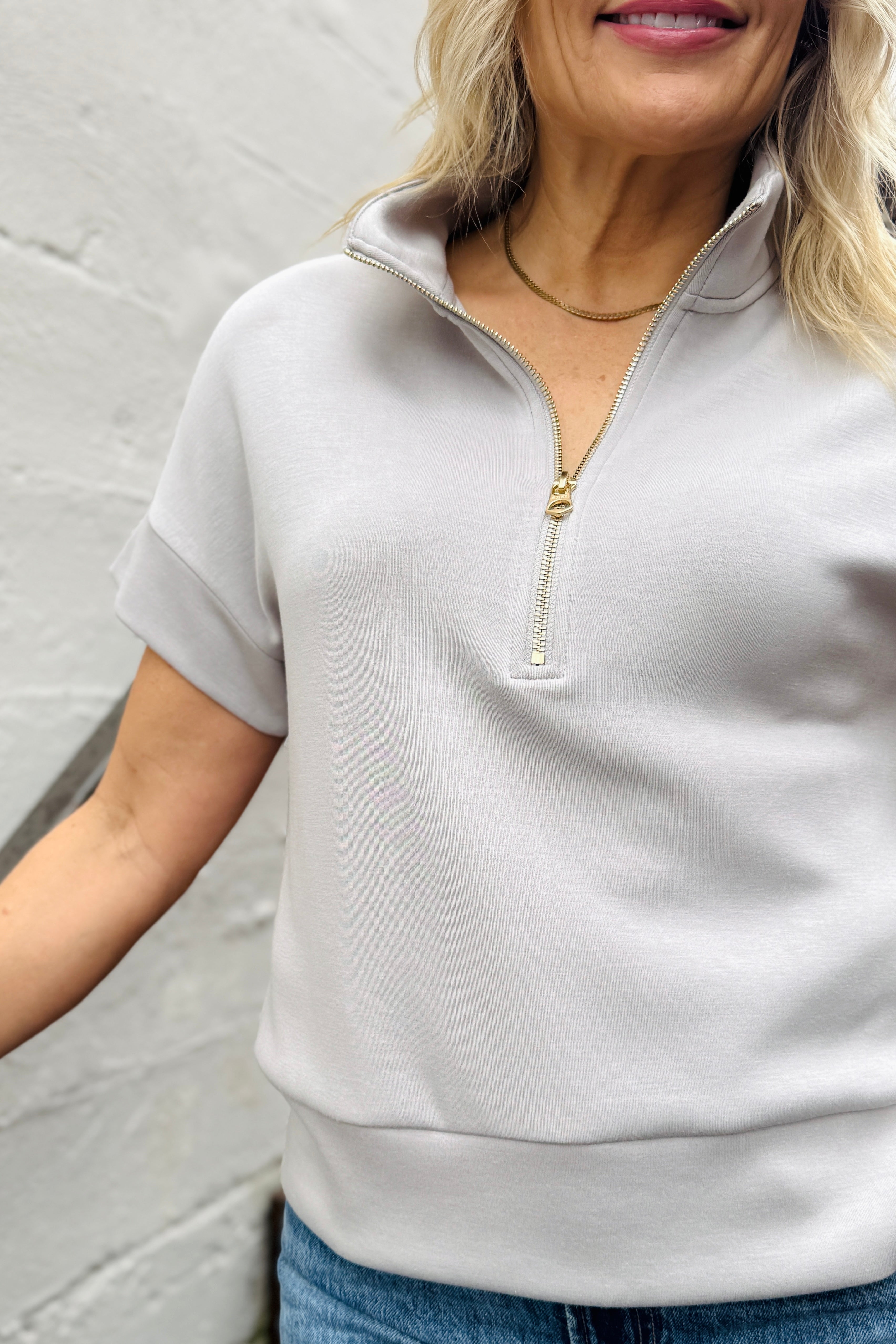 Short Sleeve Half-Zip