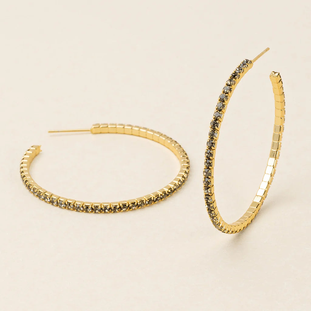 Sparkle & Shine Large Rhinestone Hoops