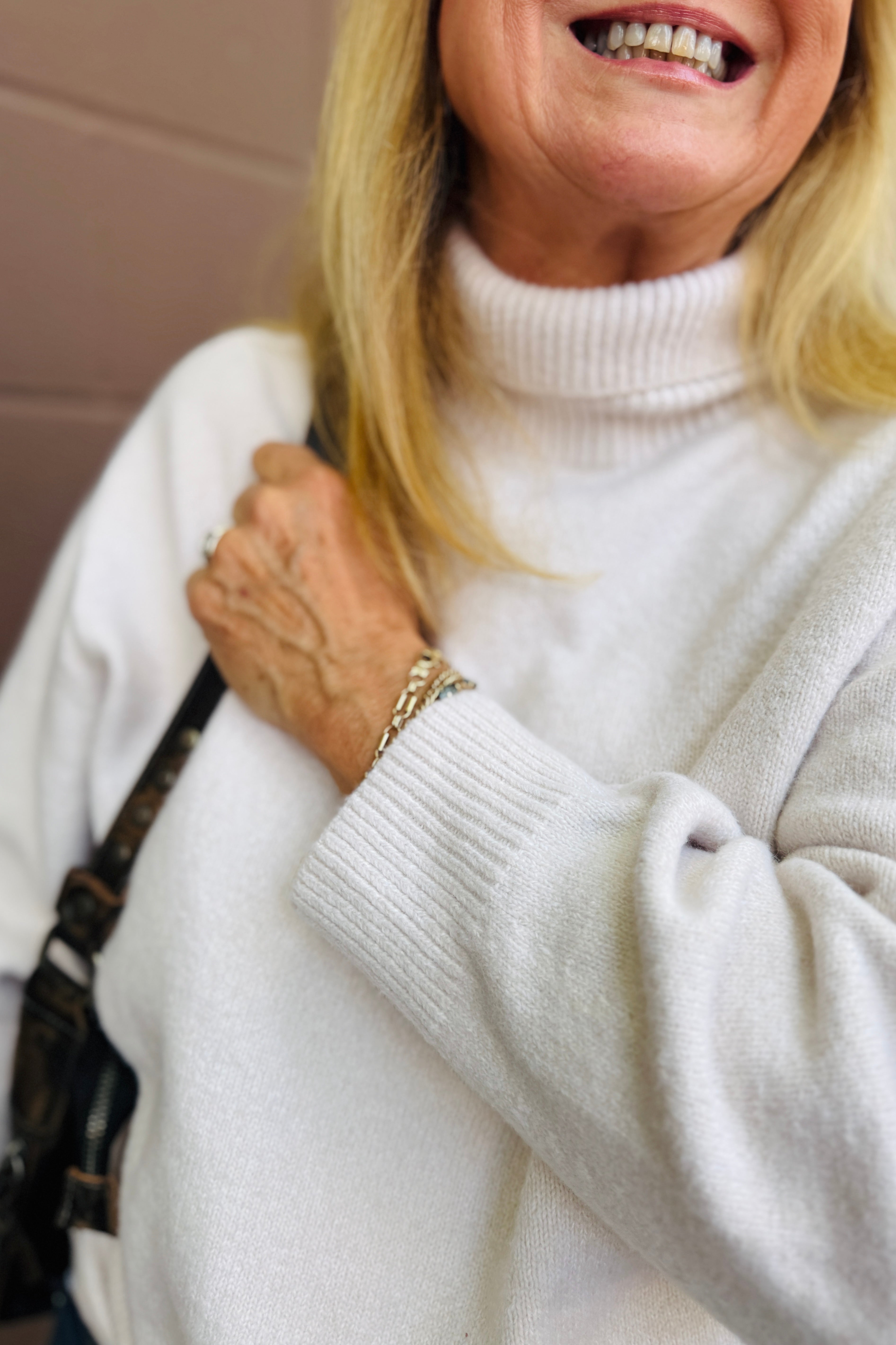 Split Turtleneck Sweater