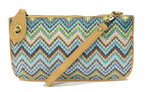 Straw Mini Crossbody Wristlet