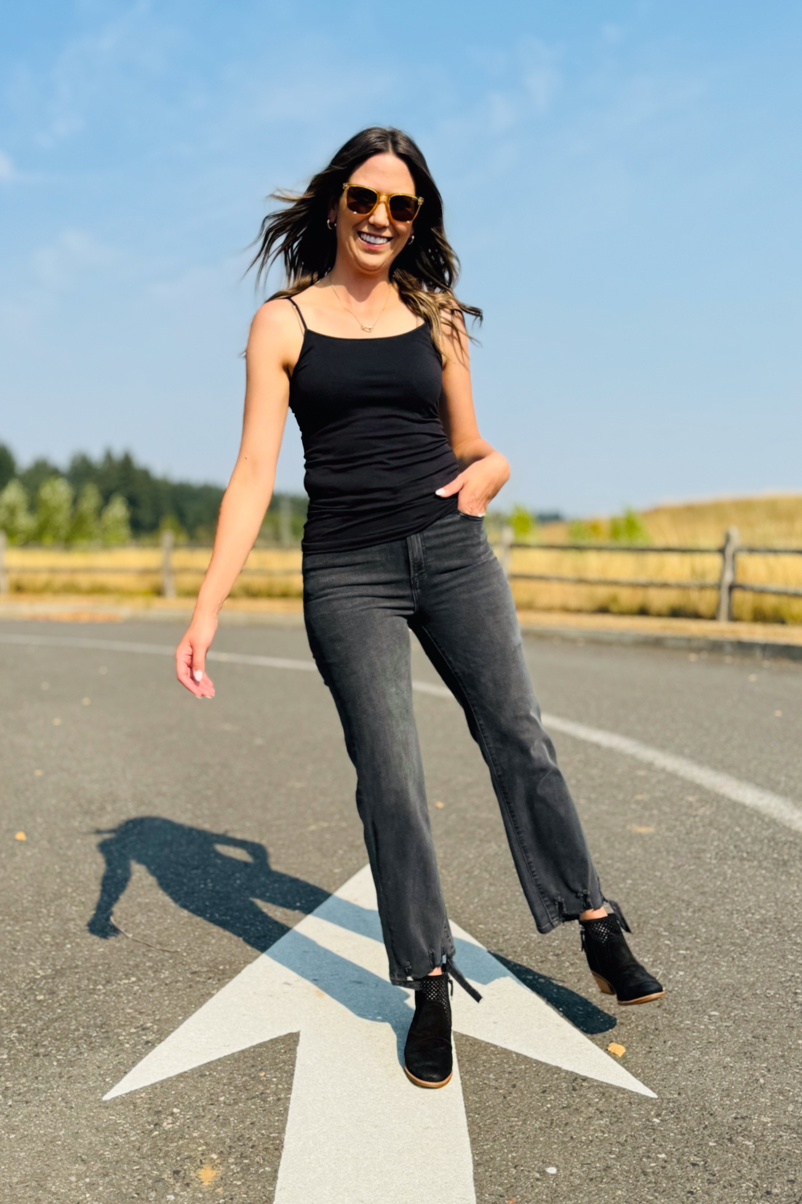 Tracey Destroyed Hem in Black