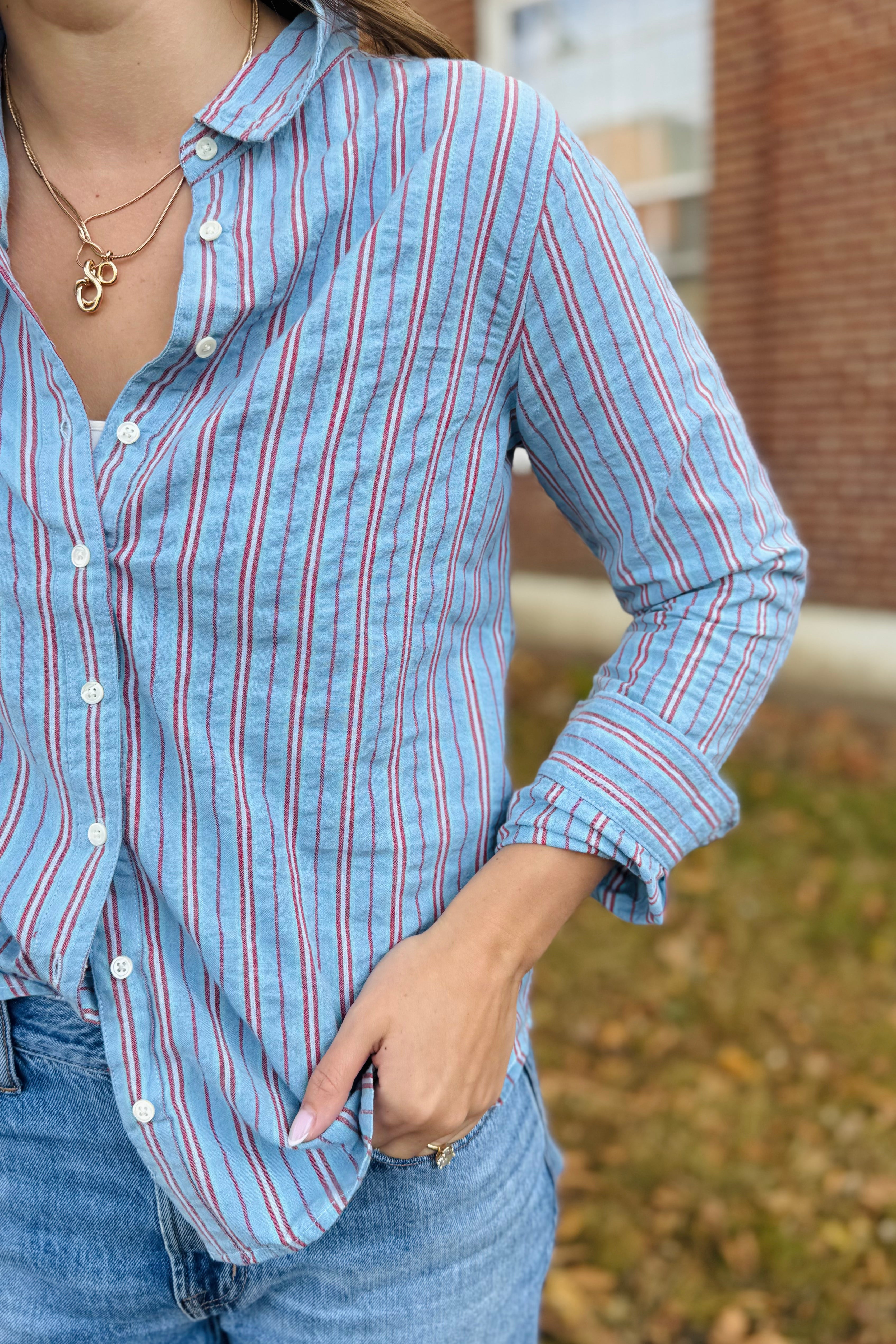 Taylor Stripe Button Up