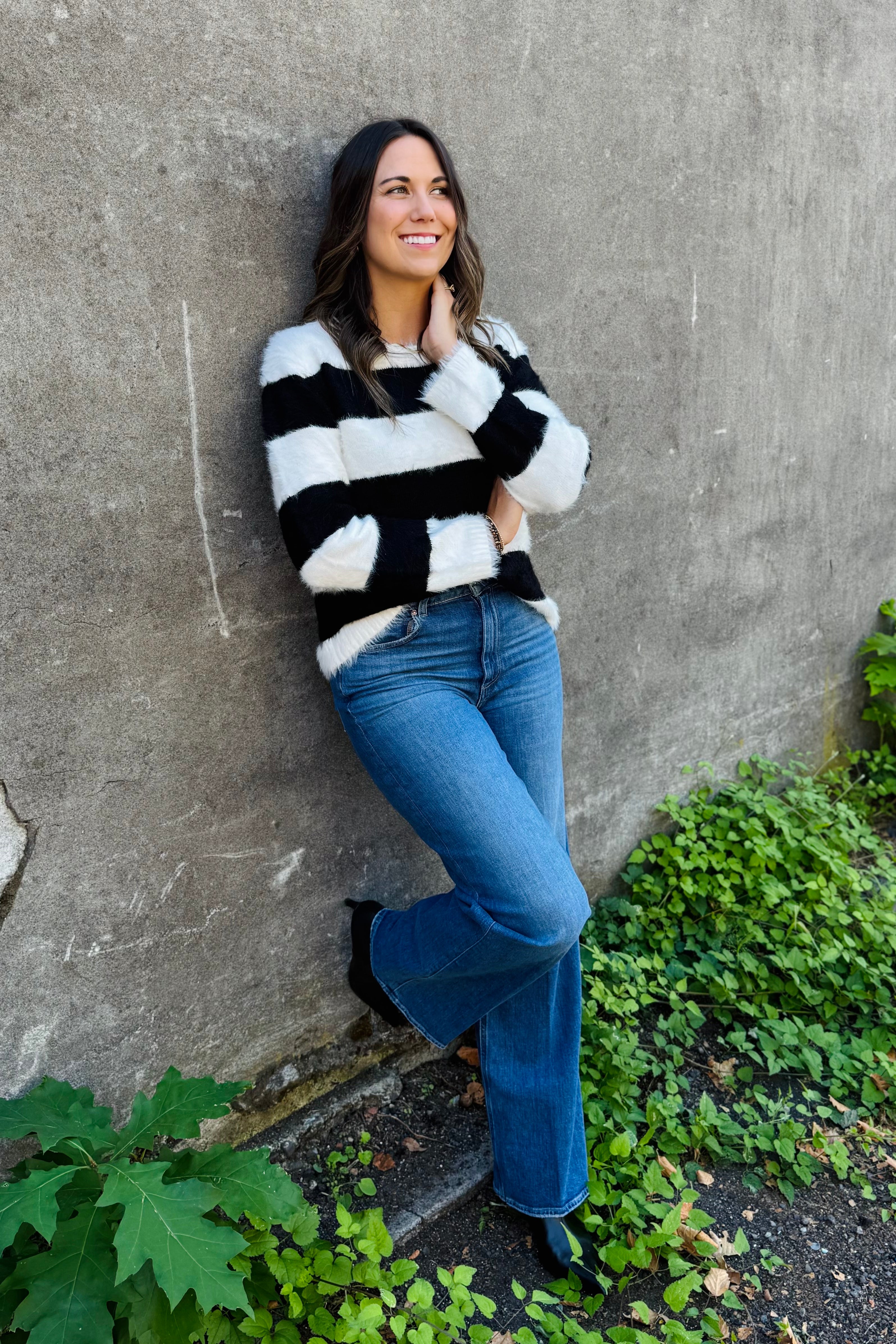 Top Bird Jumper Stripe Sweater