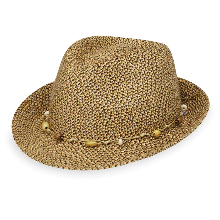 Waverly Fedora Hat-Mixed Brown