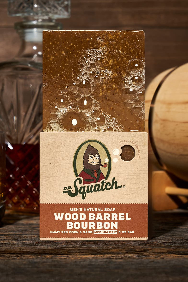 Dr. Squatch Wood Barrel Bourbon Soap