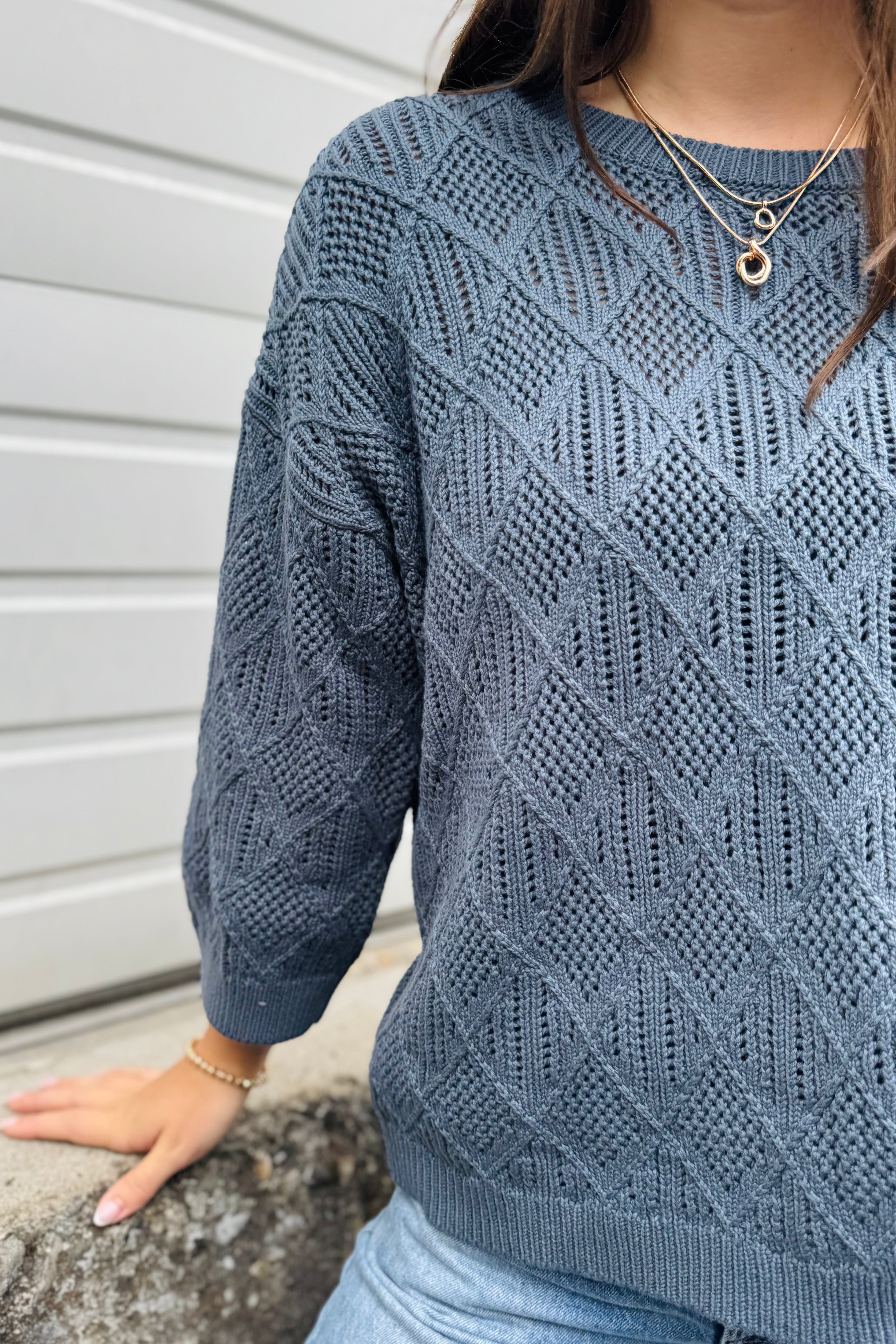 XCVI Halima Pullover - Bluestone - view 2