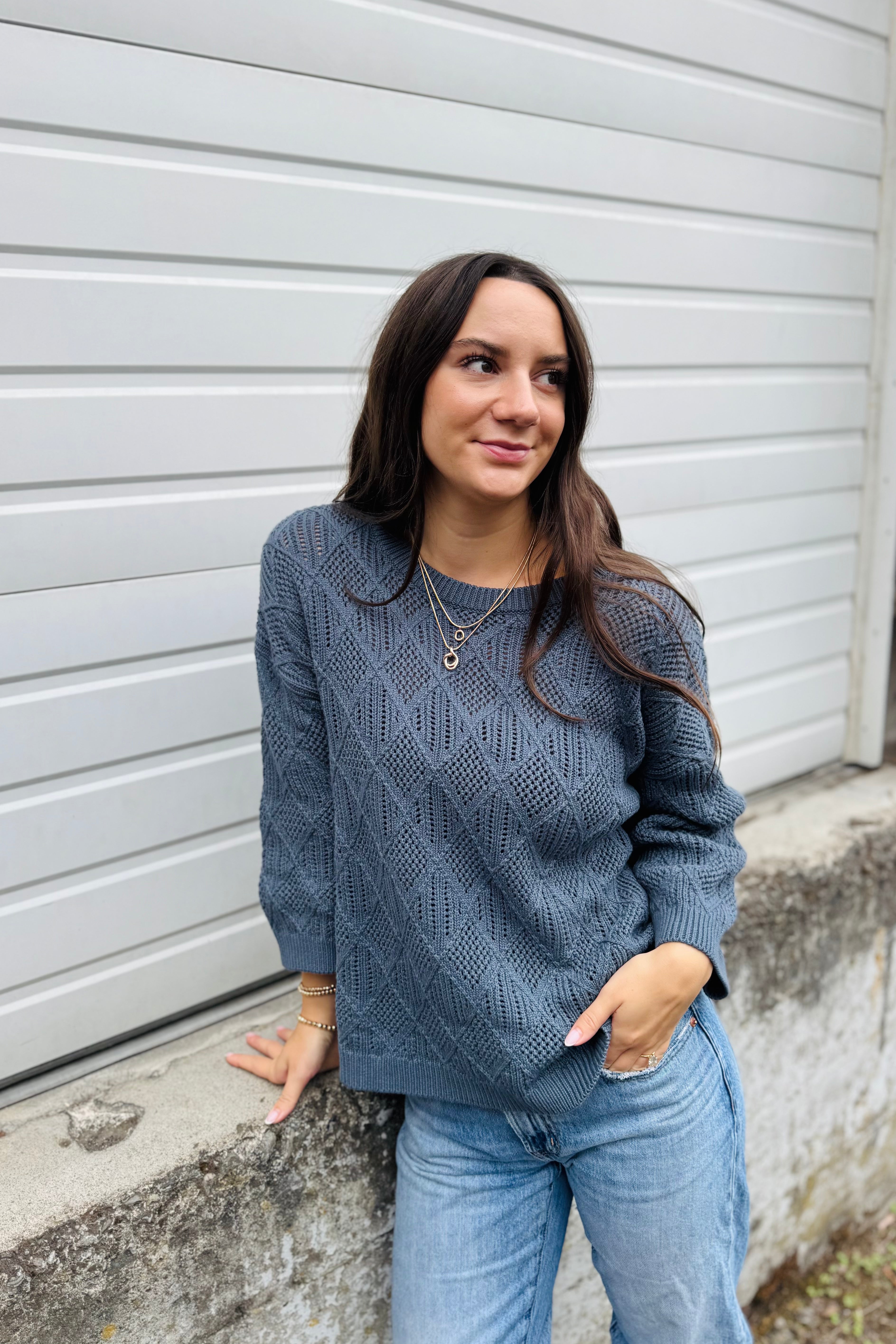 XCVI Halima Pullover - Bluestone