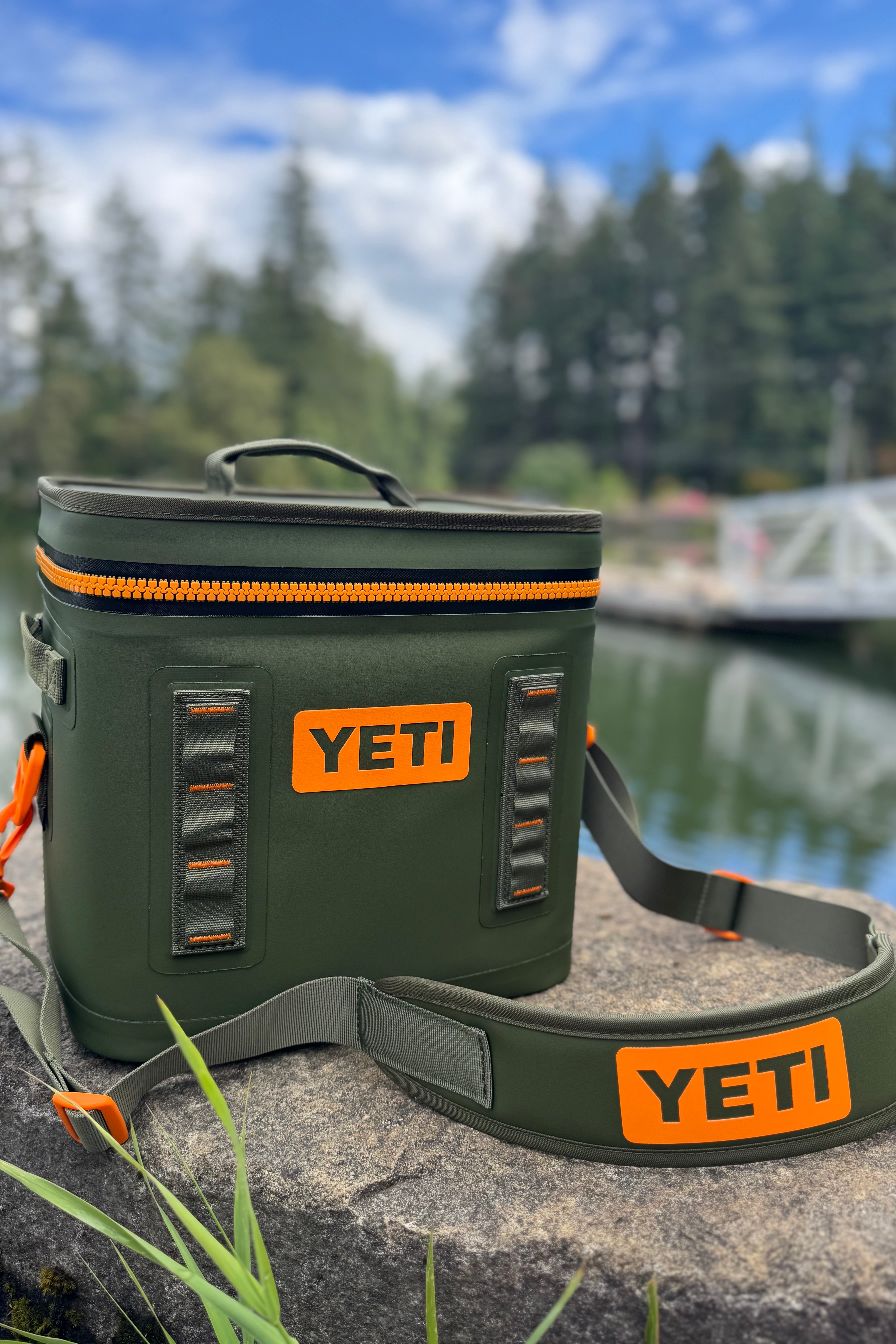 YETI Hopper Flip 12 Soft Cooler - Olive/King Crab Orange