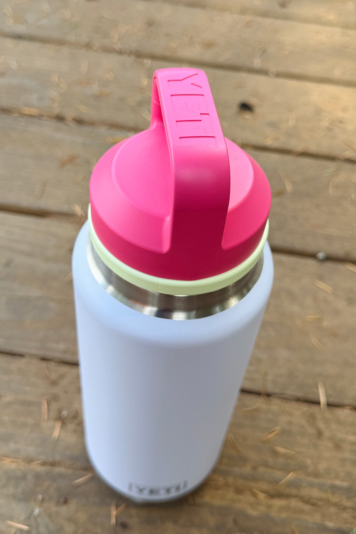 YETI Rambler 36 oz Bottle with Chug Cap - Moon Dust/Pink/Grasshopper