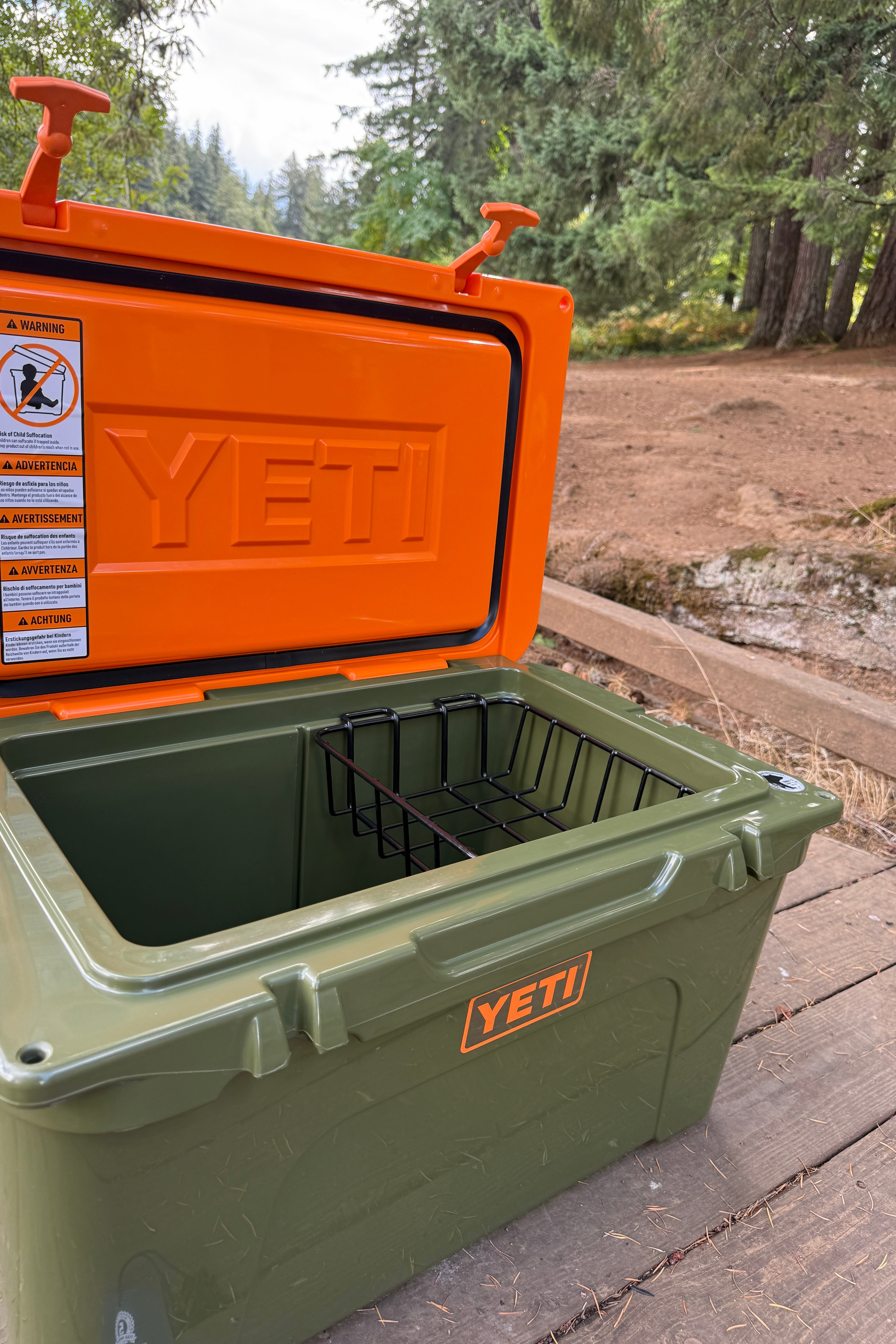 YETI Tundra 45 Hard Cooler - Olive/King Crab Orange