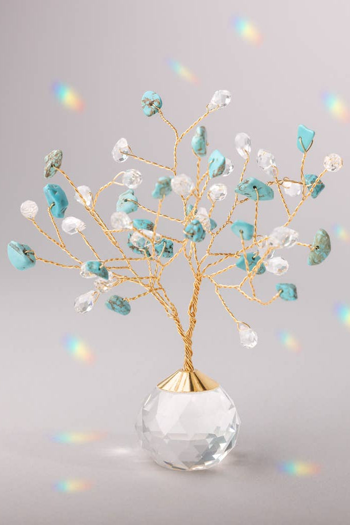 Suncatcher Tree of Life - Turquoise/Tranquility/Gold