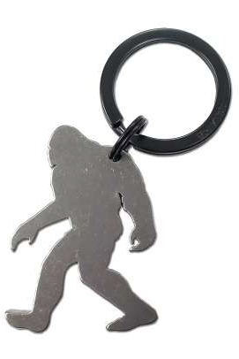 Paradise Cay Publications Bigfoot walking keychain, a matte stainless steel keychain for keys, backpacks and zipper pulls, a small gift or stocking stuffer for Bigfoot enthusiasts