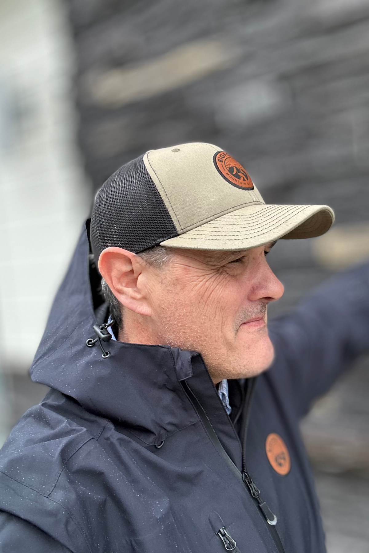 Bigfoot Mountain Outfitters BMO Ultimate Waterproof Rain Jacket in Black, a weather-ready layer built for rainy commutes, hikes, fishing trips and Pacific Northwest days