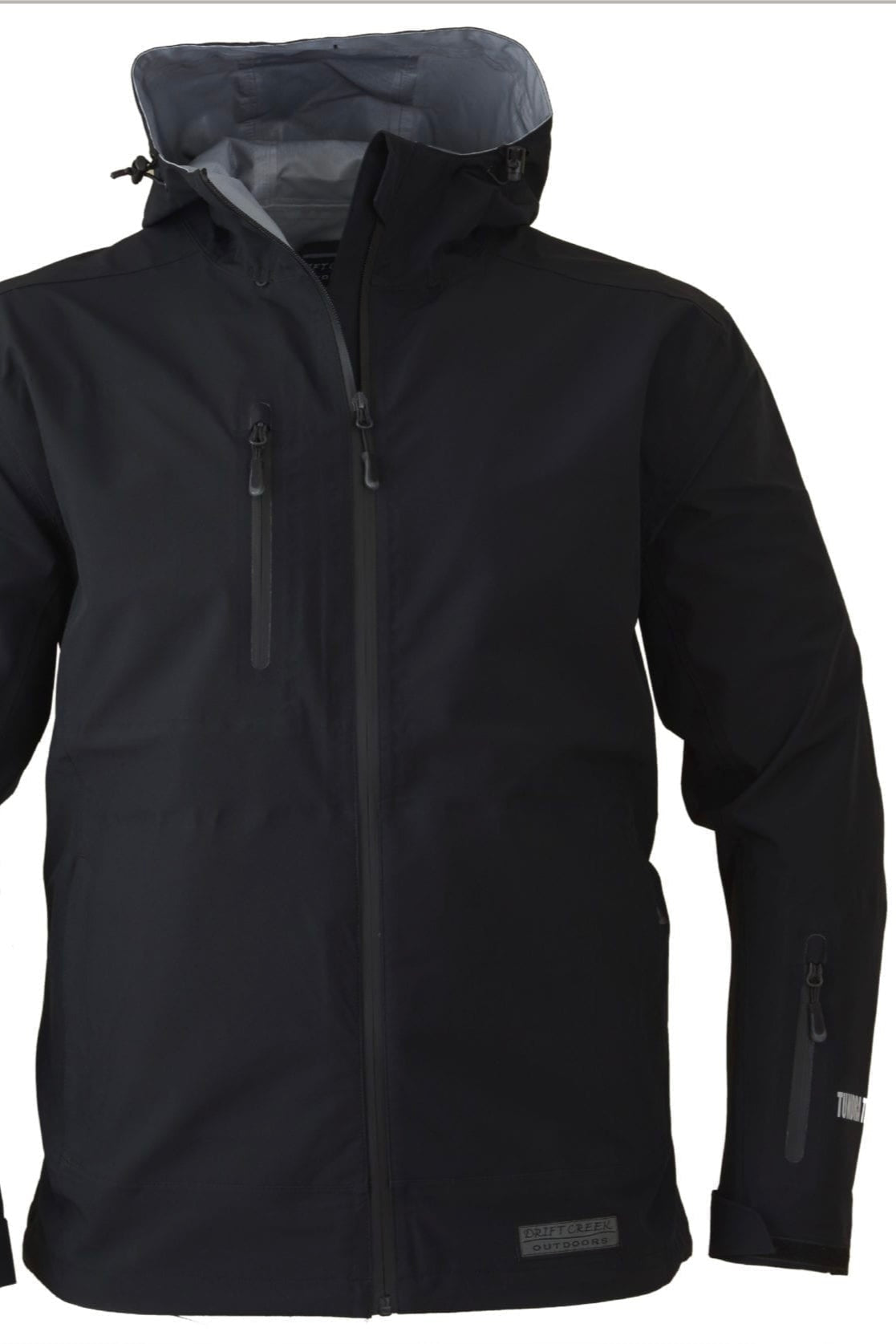 Bigfoot Mountain Outfitters BMO Ultimate Waterproof Rain Jacket in Black, a weather-ready layer built for rainy commutes, hikes, fishing trips and Pacific Northwest days
