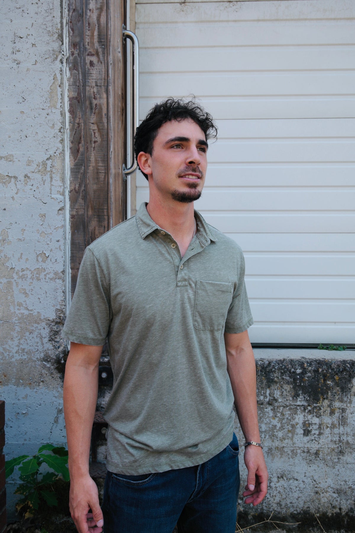 True Grit Bowery Burnout Slit Polo - Bahama Green, a polished, comfortable polo for the golf course, the office, summer dinners and weekends