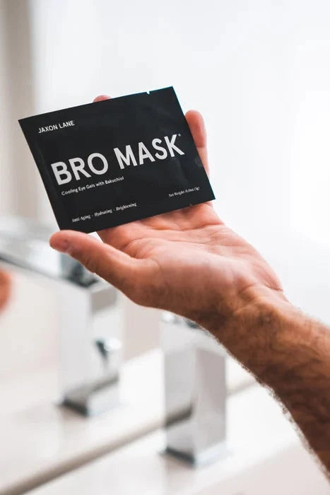 Jaxon Lane Bro Mask Hydrogel Cooling Eye Gels, a men's grooming essential for a fresh daily routine, travel bags and thoughtful gifting