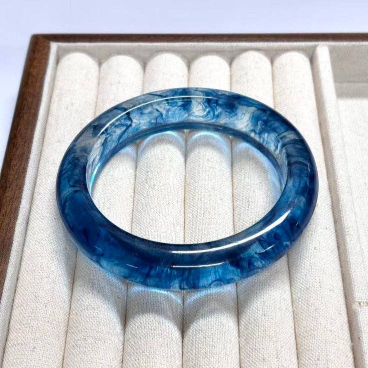Trendy Geometric Resin Stackable Bangle Bracelet