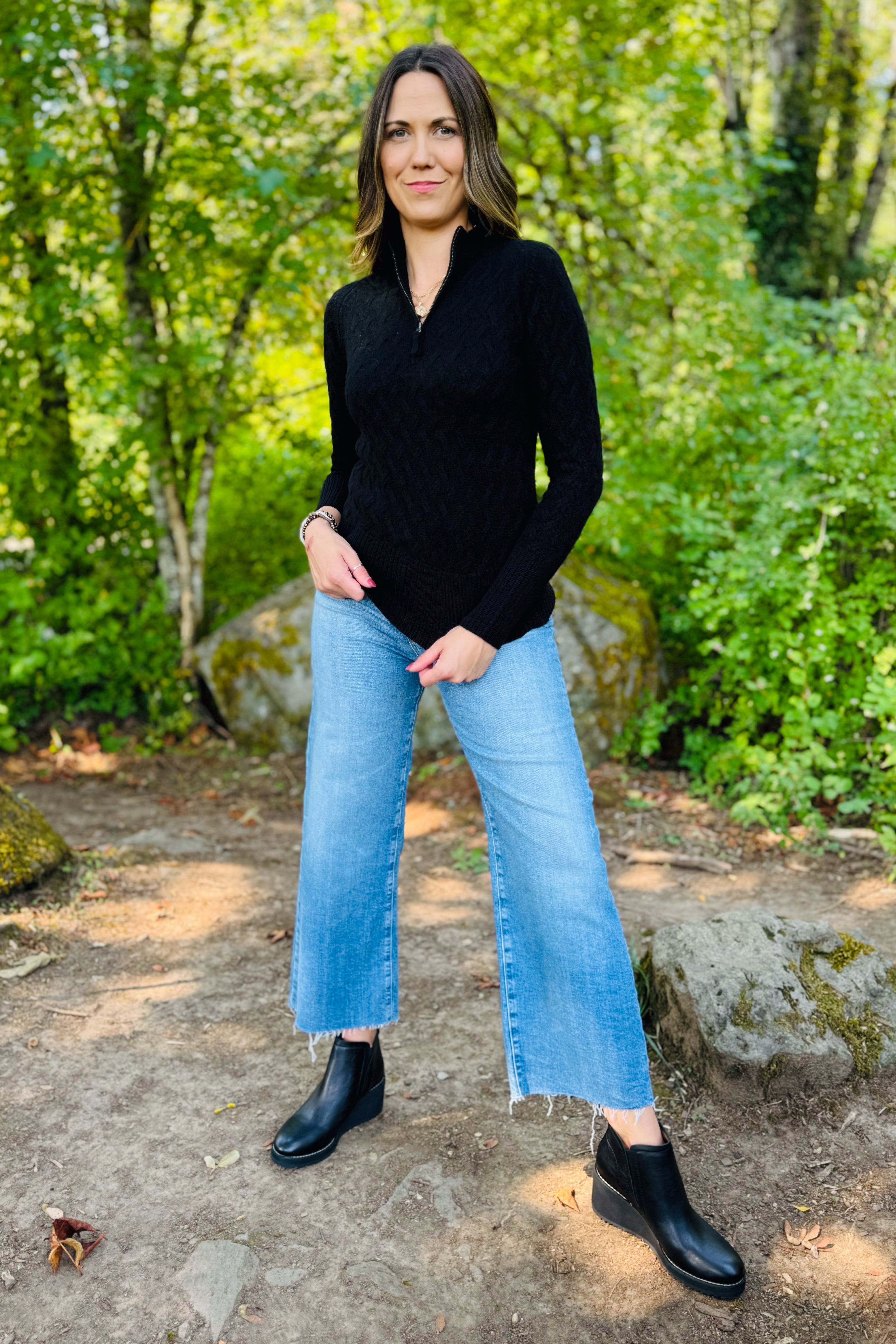 Cashmere Half Zip Pullover