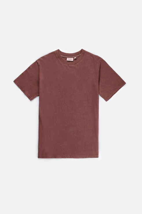 Rhythm Classic Vintage Tee in merlot, a soft garment-dyed cotton tee with a broken-in feel for everyday wear, weekend errands and summer evenings.