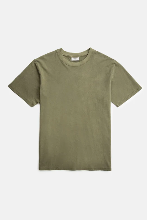 Rhythm Classic Vintage Tee in olive, a soft garment-dyed cotton tee with a worn-in look for everyday wear, weekend projects and layering under flannels.