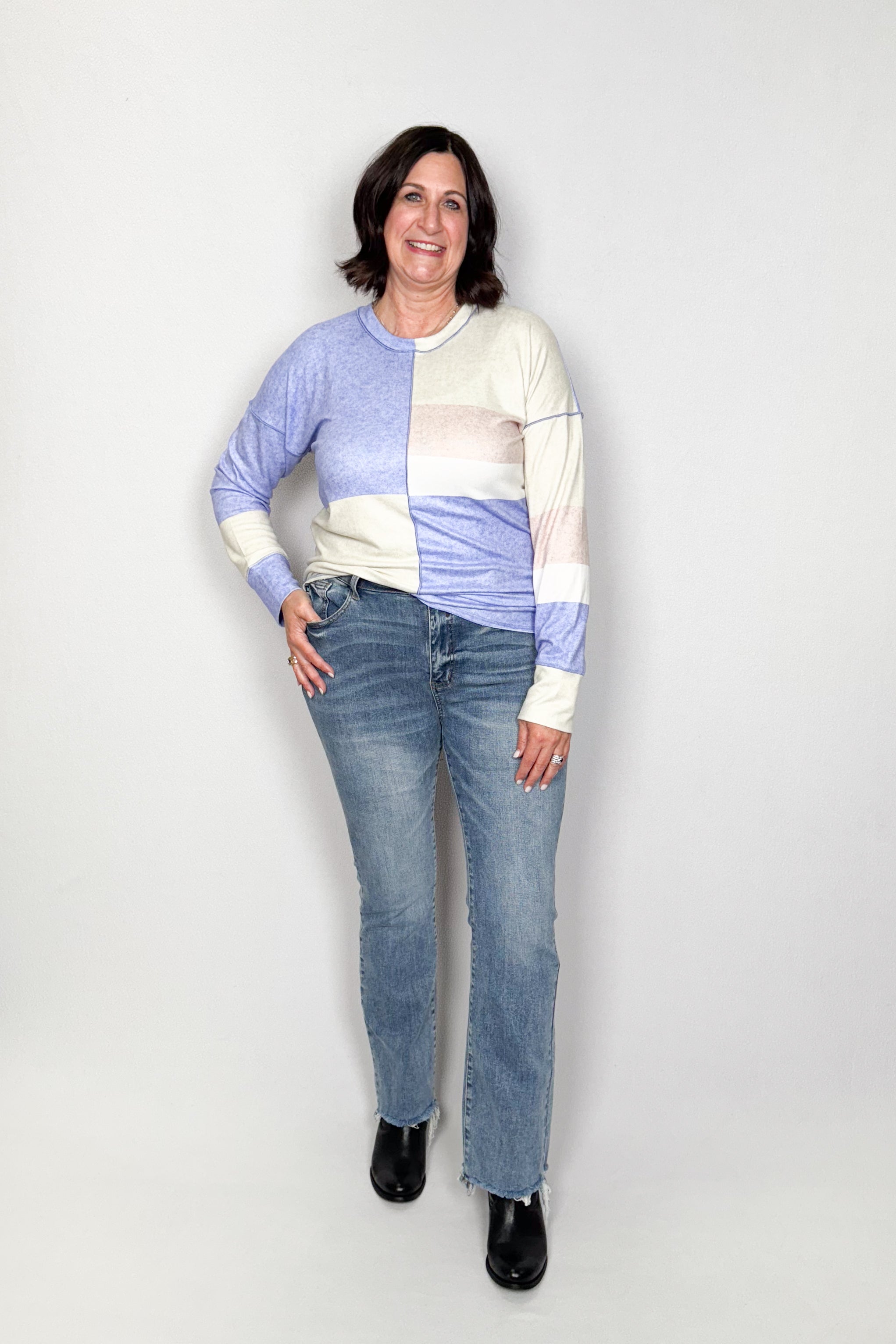 Color Block L/S Top