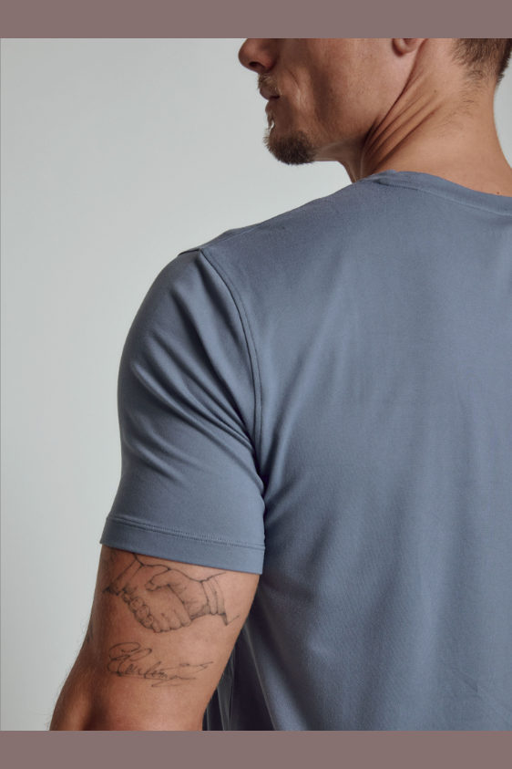 7 Diamonds Core crew neck tee in Folkstone, a functional, sustainable everyday tee that stays soft and stretchy for the gym, golf, travel and layering