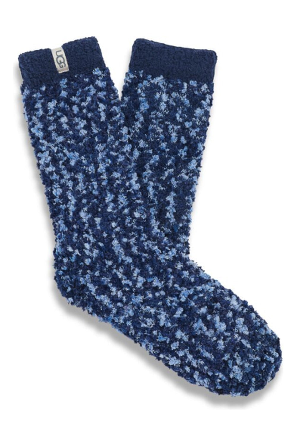 UGG Cozy Chenille Sock in navy, a plush soft crew sock for lounging at home, cold winter nights and stocking stuffers