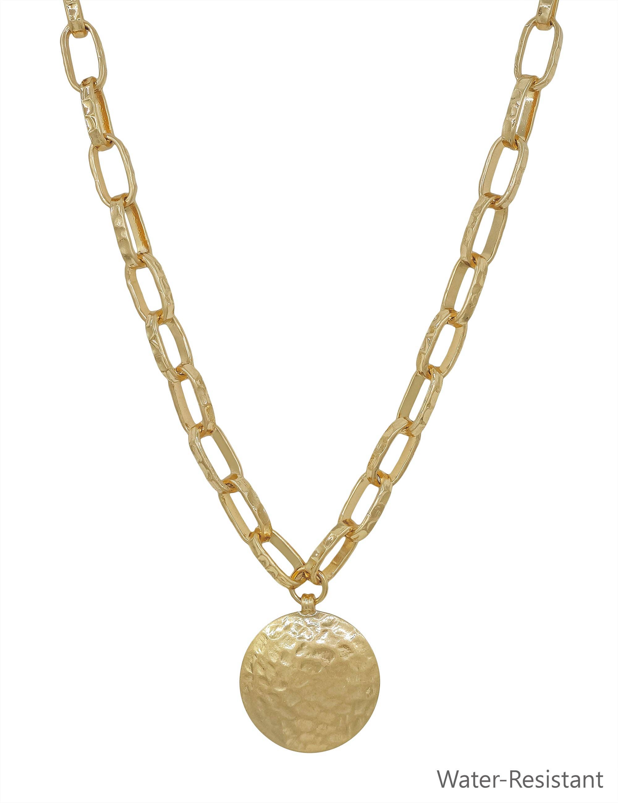 Hammered Circle Necklace
