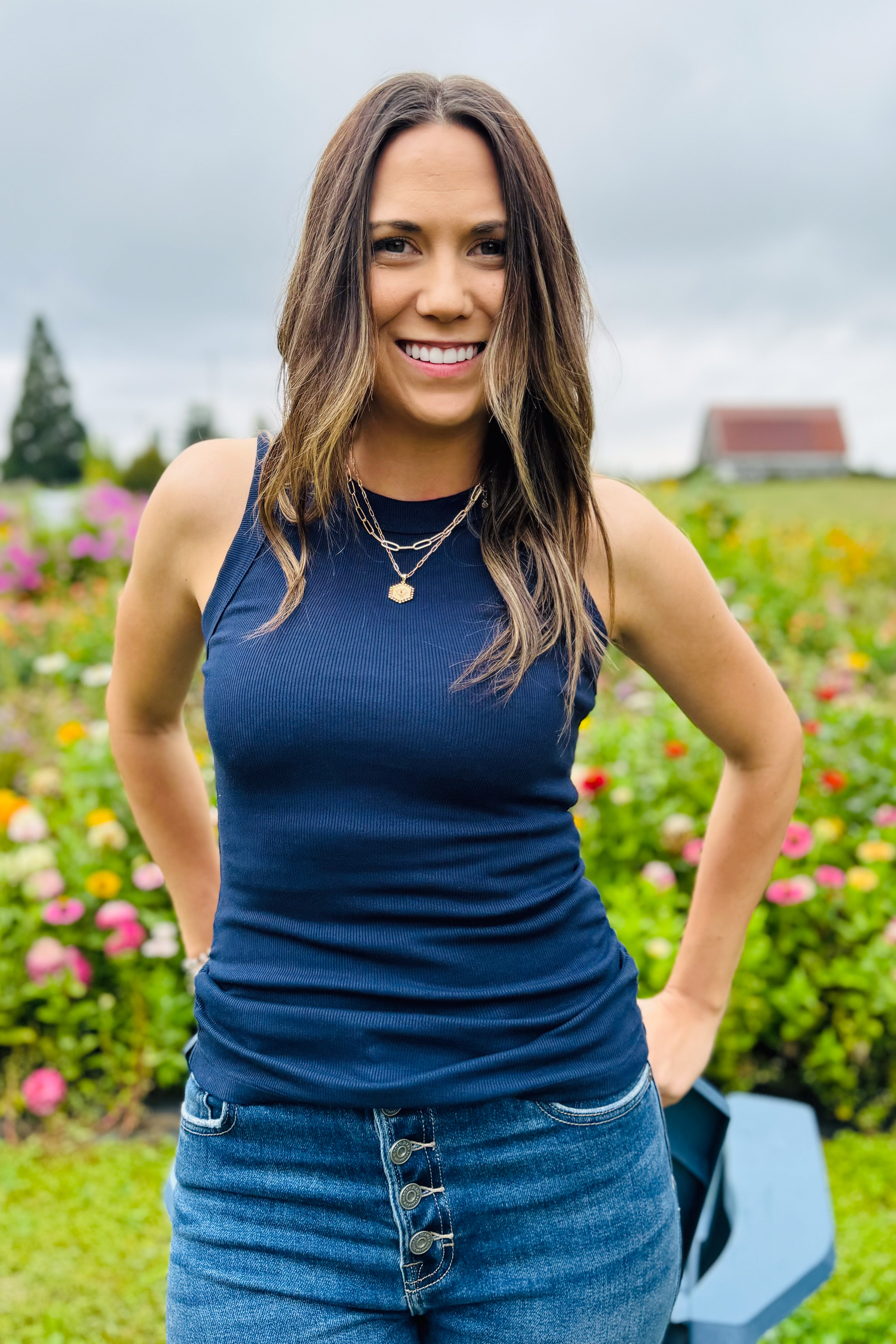 Halley Ruched Tank Nocturnal