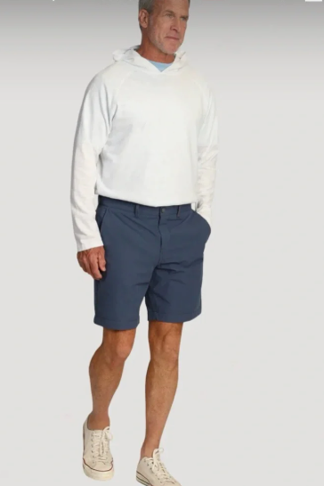 True Grit Hybrid Dock short in Ocean, quick-drying hybrid shorts for boat days, the dock, beach towns and summer weekends