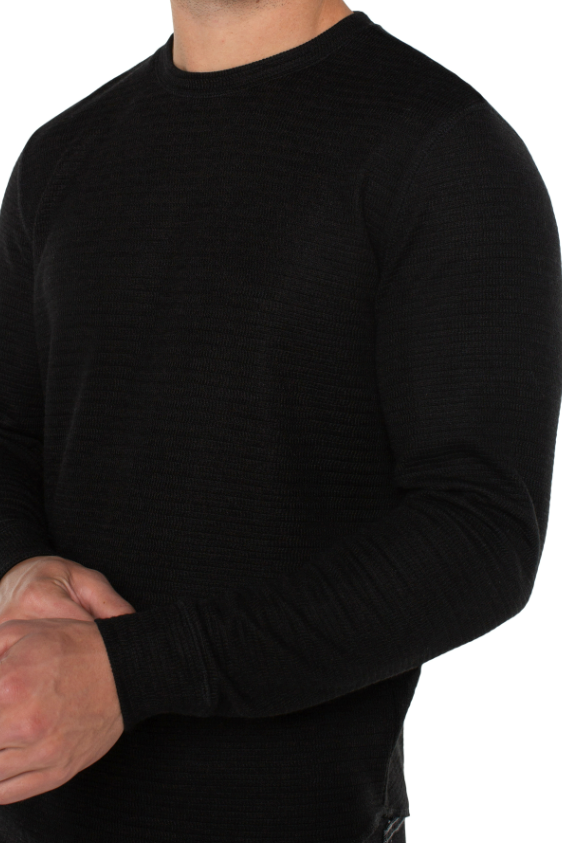 Liverpool L/S Crewneck - Black, a comfortable long sleeve for layering, cool mornings, travel and everyday wear