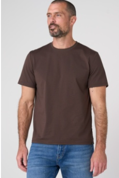 Liverpool Men's Crewneck Tee - Brown, an easy everyday tee for casual Fridays, camping trips and hanging out on the weekend