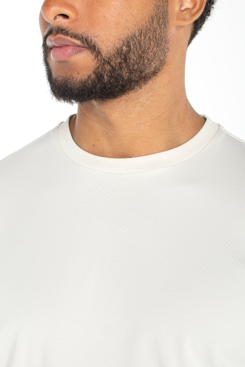 Liverpool Men's Crewneck Tee - Parchment, an easy everyday tee for casual Fridays, camping trips and hanging out on the weekend