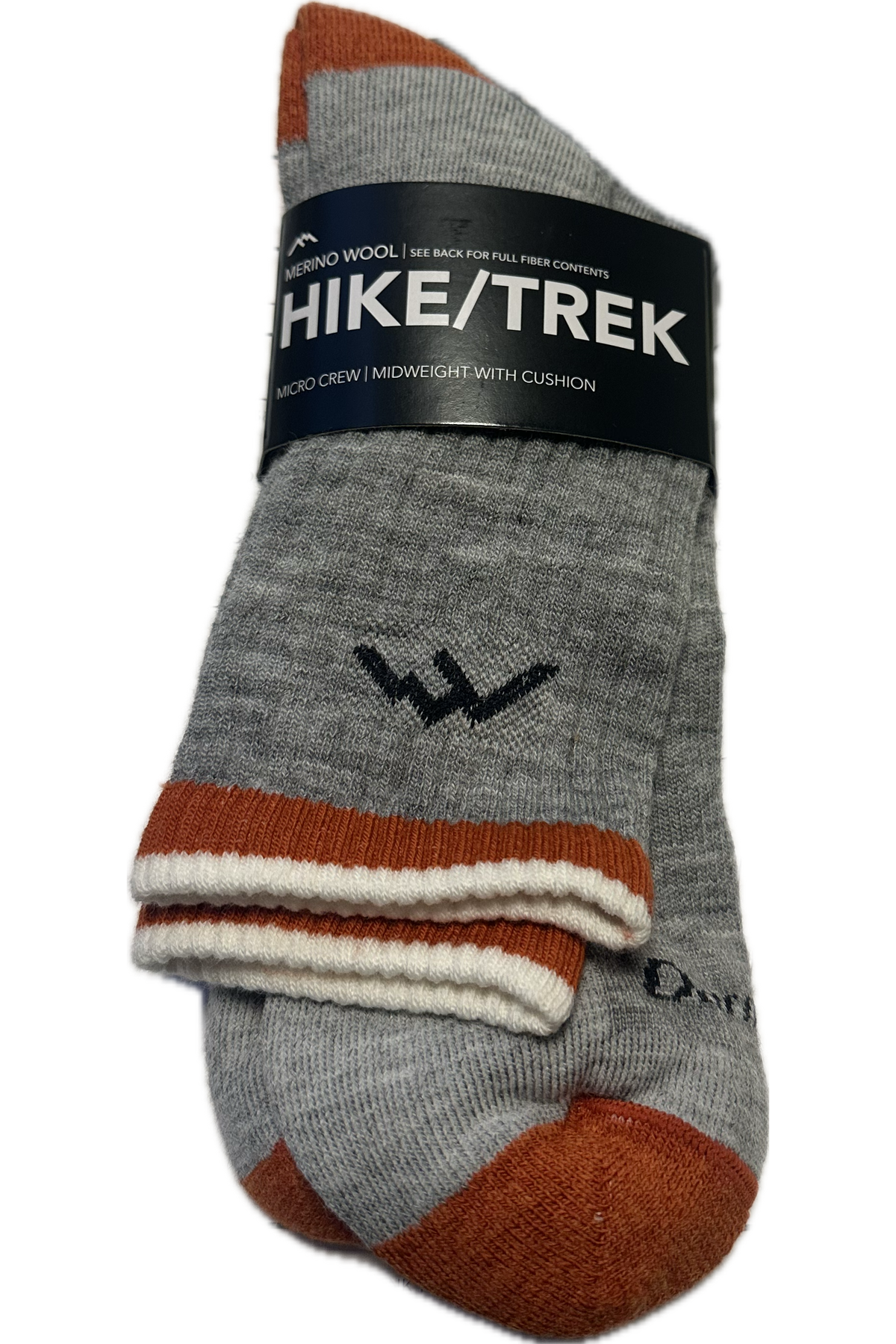 Darn Tough Men's Hiker Micro Crew Midweight "1466" Hiker FLINT, cushioned socks that keep feet comfortable on hikes, workdays and travel