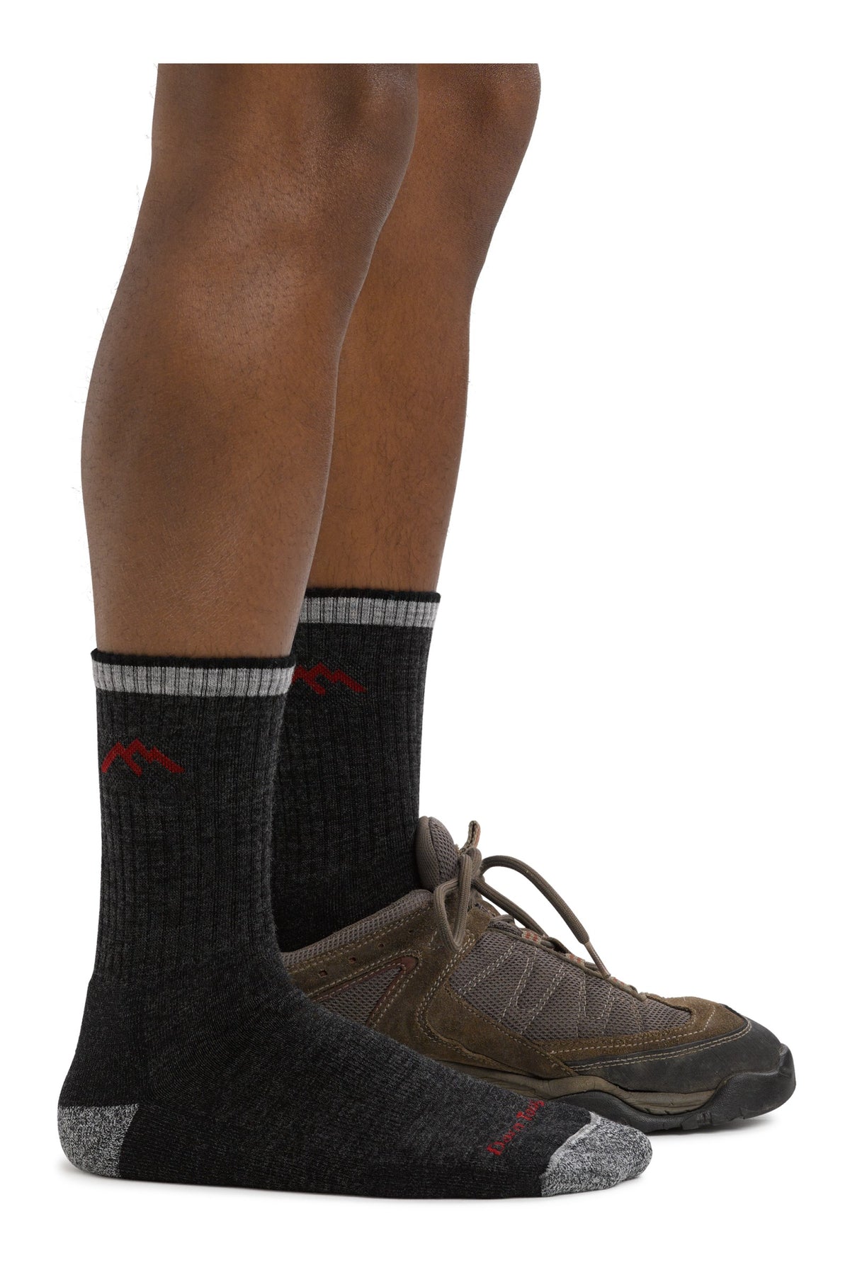Darn Tough Men's Hiker Micro Crew Midweight Hiking Socks in Black, Darn Tough's best-selling midweight cushioned merino hiking sock, built for long days on the trail, job sites, hunting and cold-weather wear, guaranteed for life