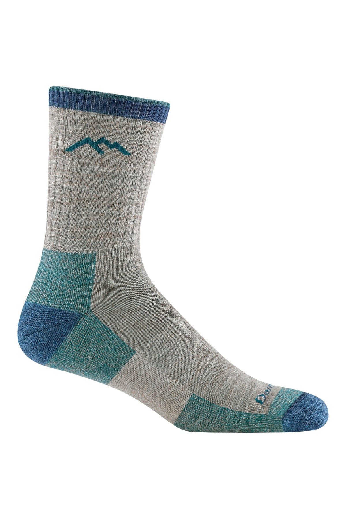 Darn Tough Men's Hiker Micro Crew Midweight Hiking Socks in Rye, Darn Tough's best-selling midweight cushioned merino hiking sock, built for long days on the trail, job sites, hunting and cold-weather wear, guaranteed for life