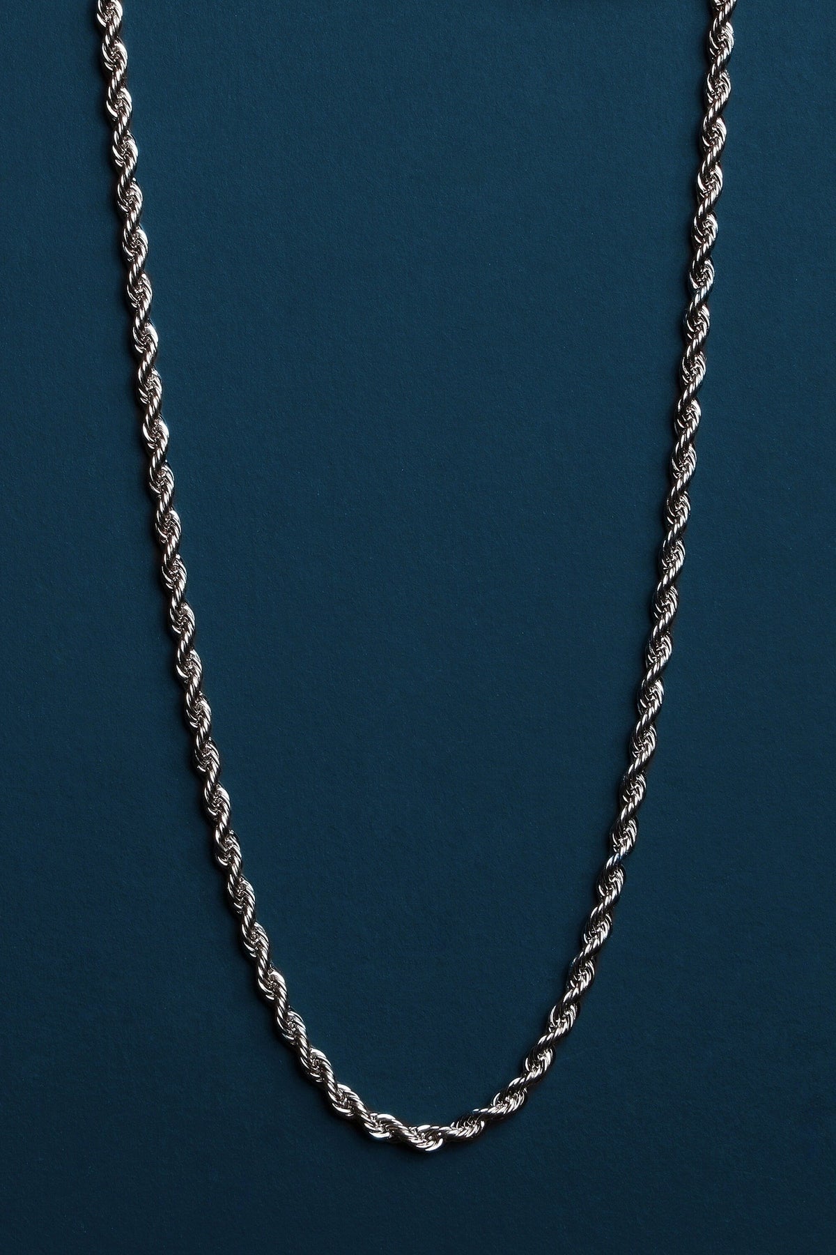 We Are All Smith Men's 3mm Rope Chain detail, a classic stainless rope chain to wear alone or layered, and an easy gift for him