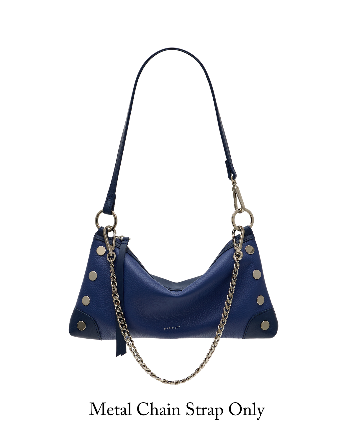 Hammitt Metal Chain Shoulder Strap in Silver clipped to a Hammitt Kyle handbag, an easy way to dress up your Hammitt bag for date nights, events and everyday wear