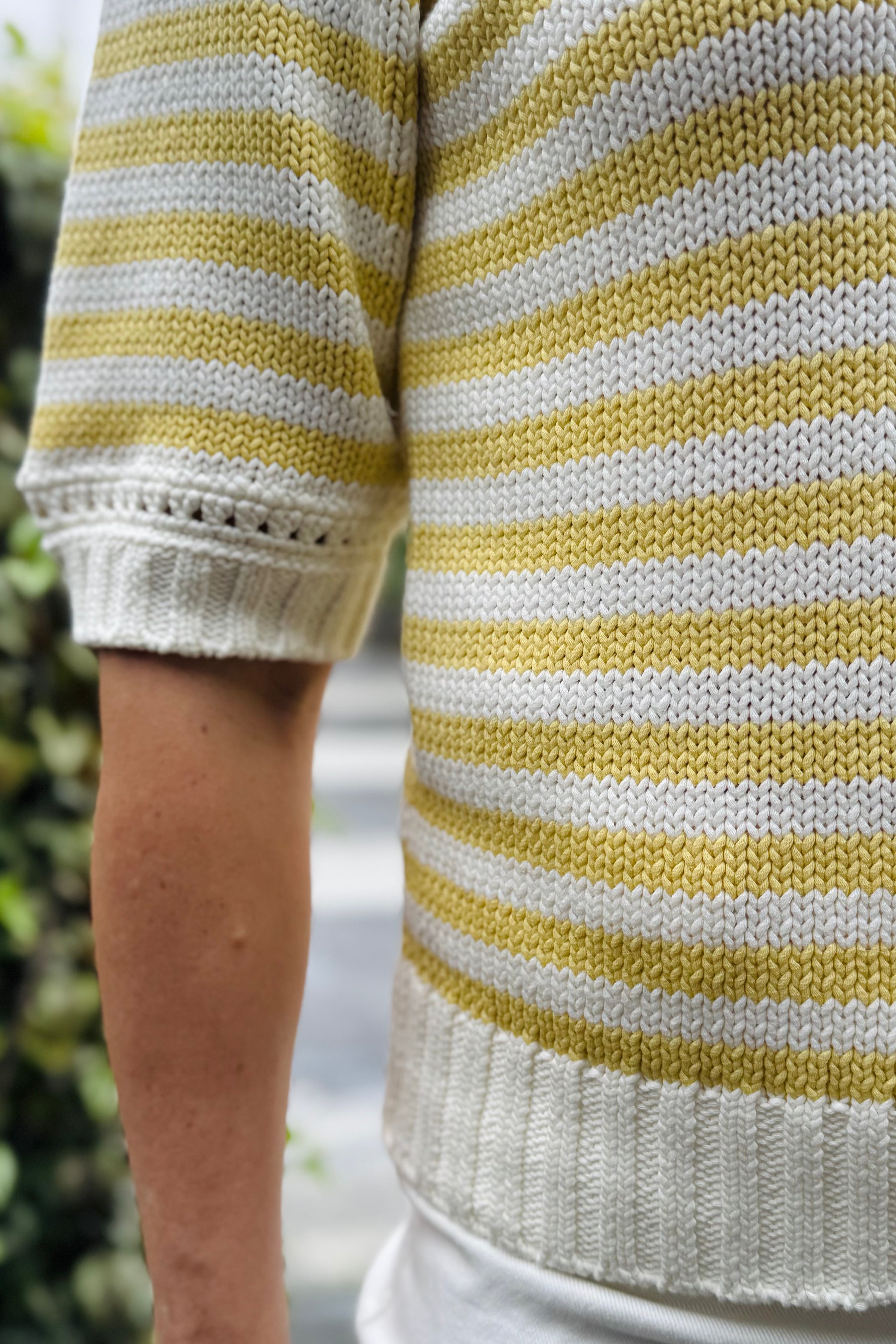 Rosanna Striped Puff Sleeve Sweater