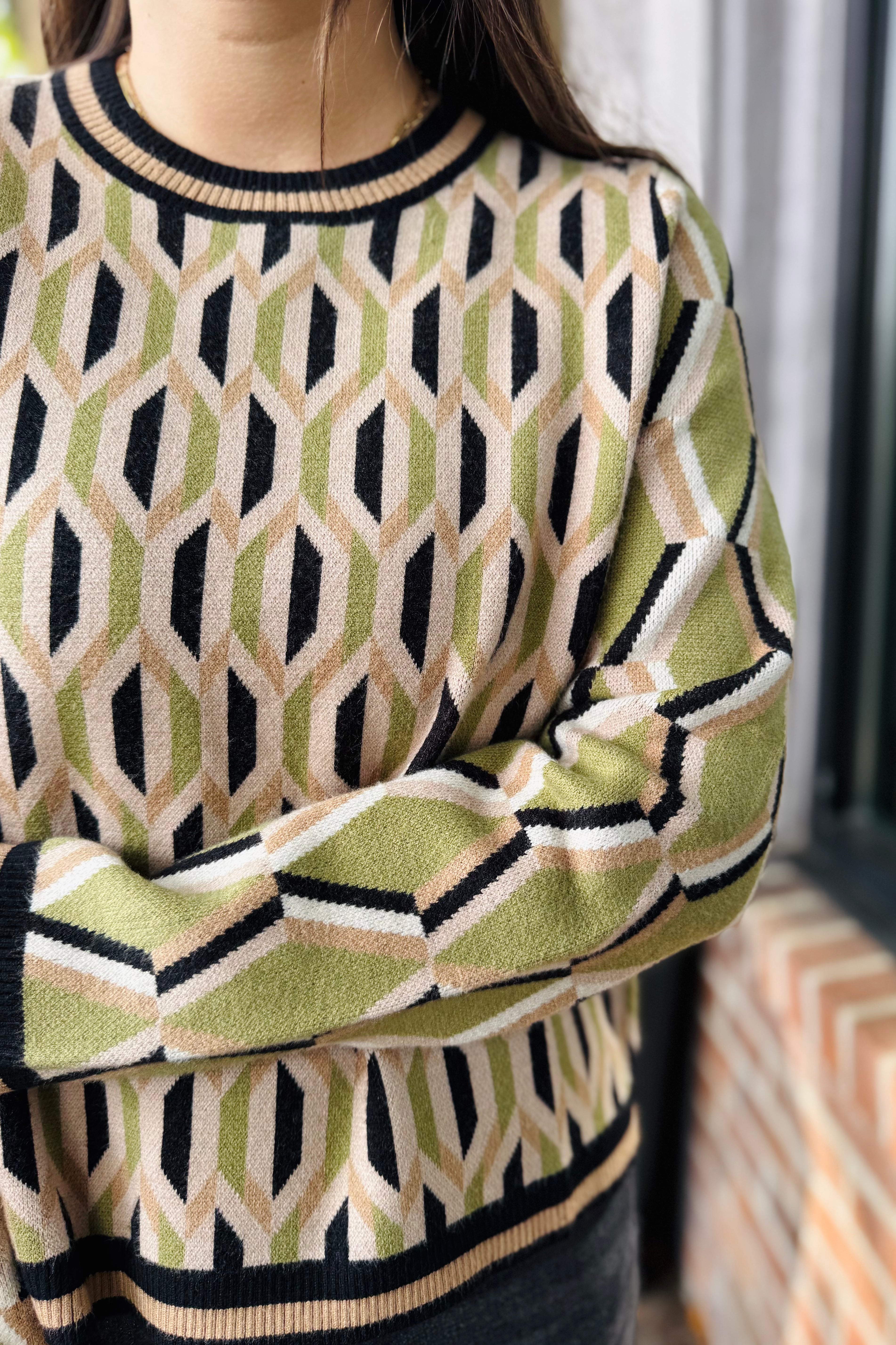 Pattern Knit Sweater | THML - view 3