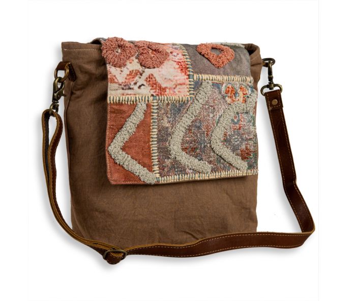 Just Like Home Accent Stitch Shoulder Bag
