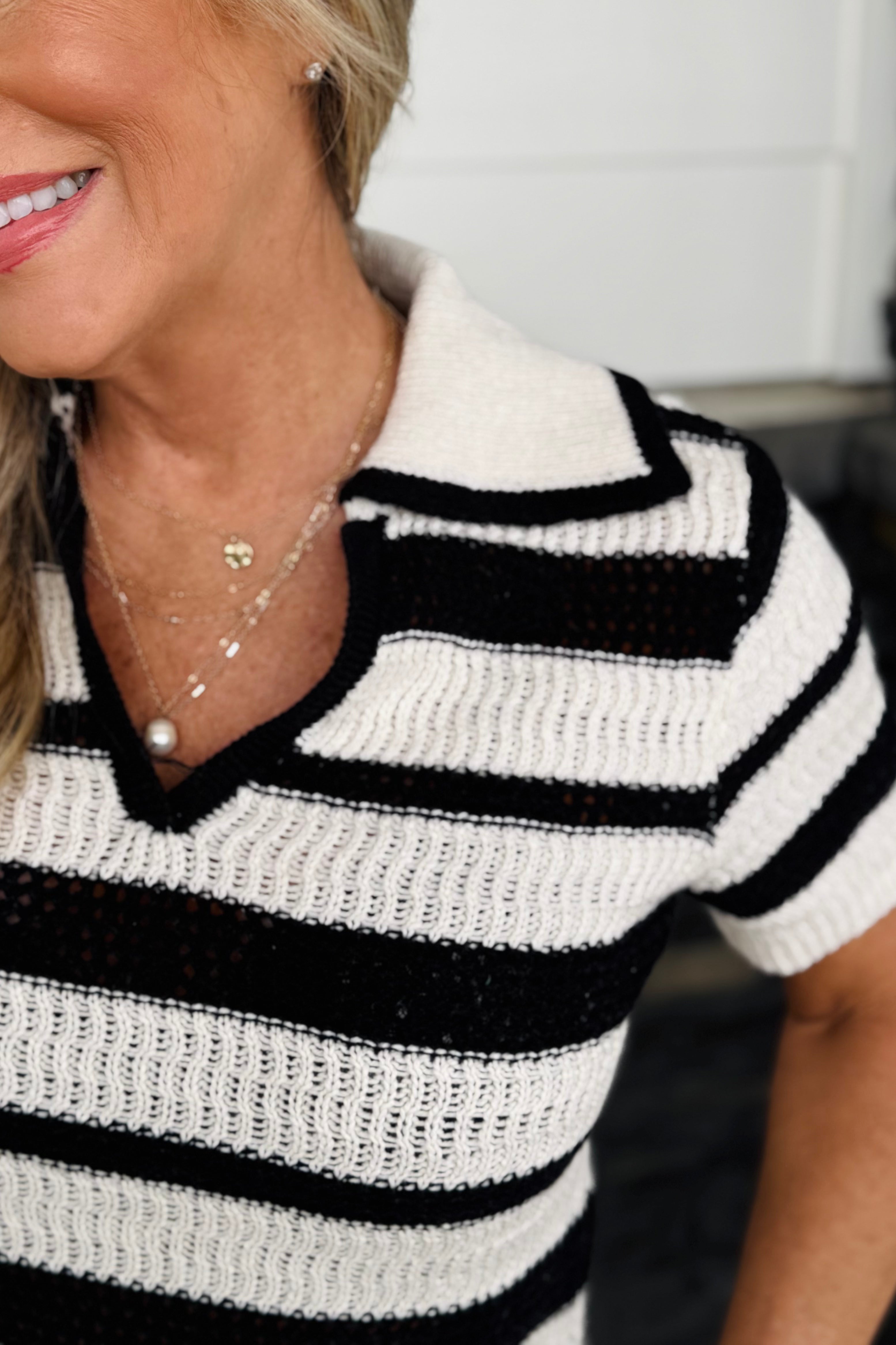 Knitted Collared Top