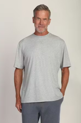 True Grit S/S Contrast Stitch Crew - Heather Grey, a relaxed, easygoing shirt for beach trips, backyard barbecues and summer nights out